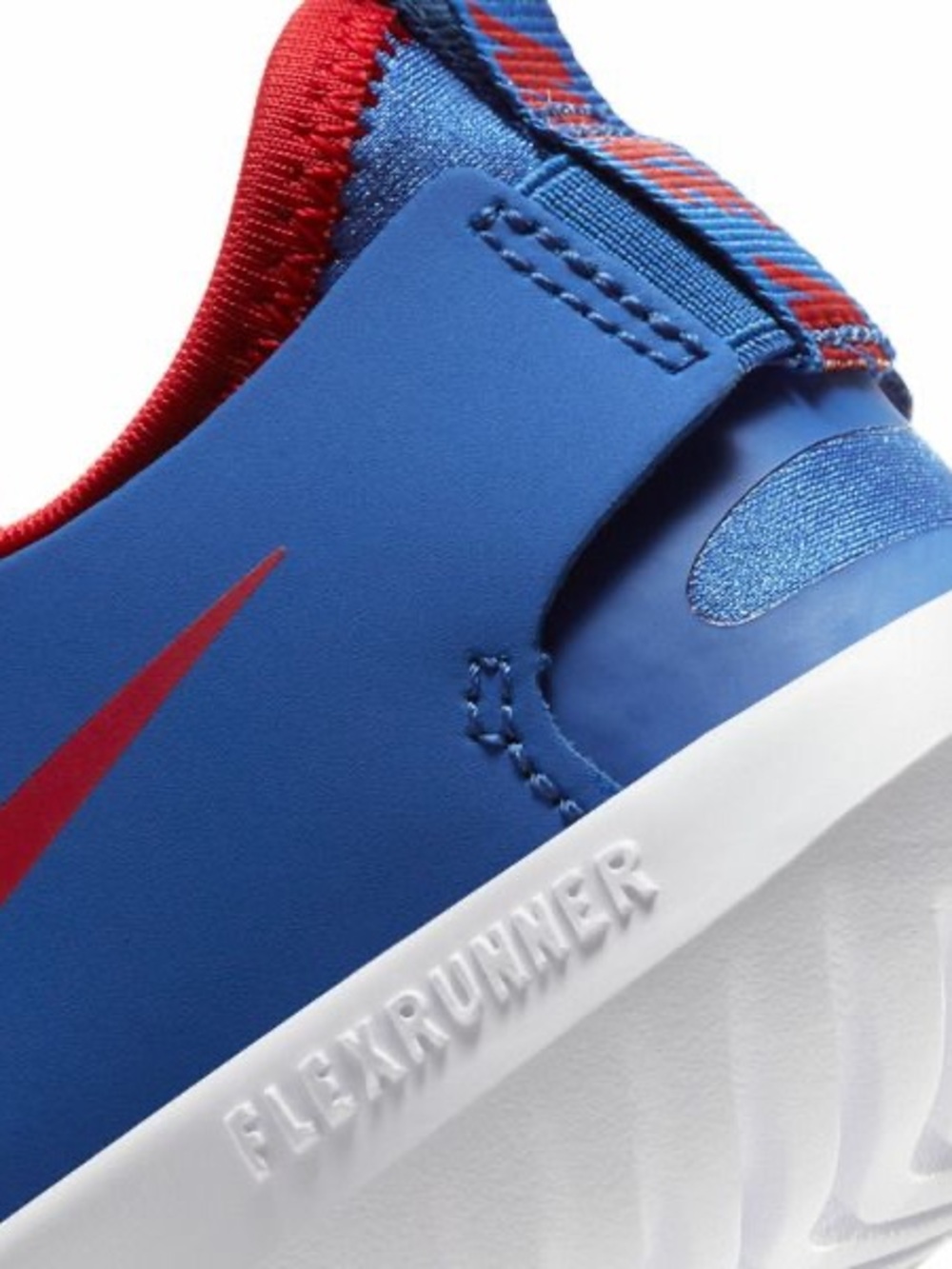 Nike Flex Runner Kids Blue & Red Slip-On Sneakers - Picture 9 of 11